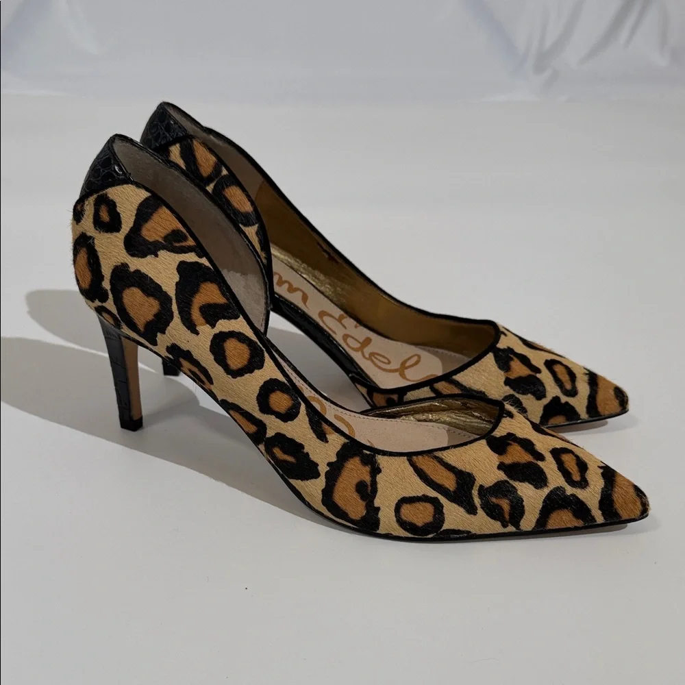 Sam Edelman Heels Size 8 Leopard Print EUC
